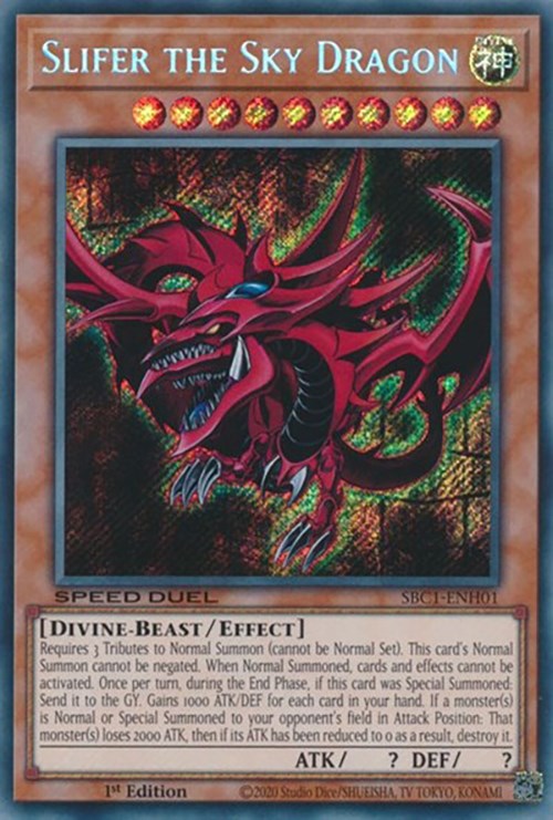 Slifer the Sky Dragon [SBC1-ENH01] Secret Rare | Good Games Adelaide SA