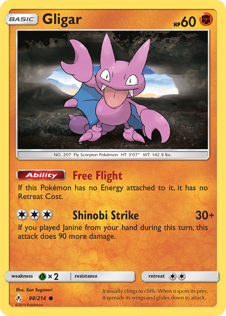 Gligar (98/214) [Sun & Moon: Unbroken Bonds] | Good Games Adelaide SA