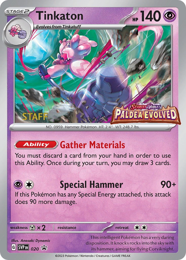 Tinkaton (020) (Staff Promo) [Scarlet & Violet: Black Star Promos] | Good Games Adelaide SA