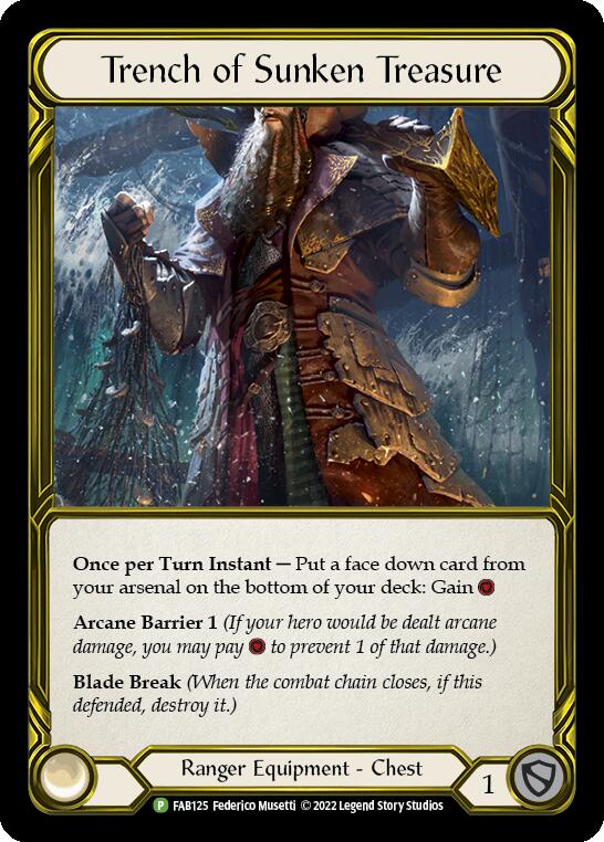 Trench of Sunken Treasure (Golden) [FAB125] (Promo)  Cold Foil | Good Games Adelaide SA