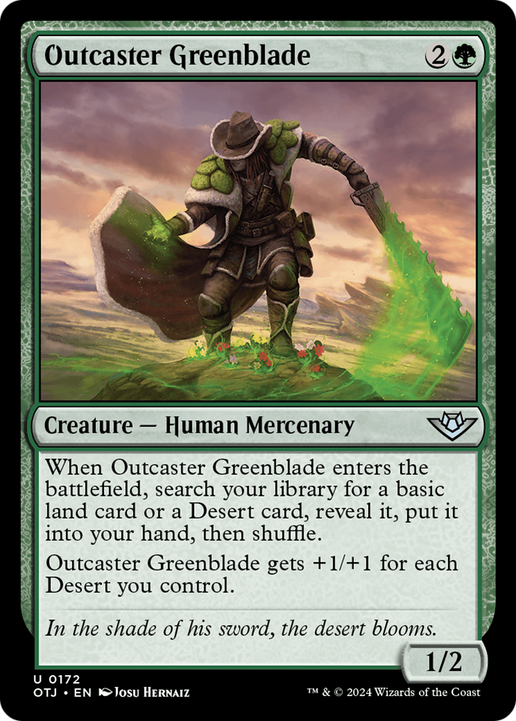 Outcaster Greenblade [Outlaws of Thunder Junction] | Good Games Adelaide SA