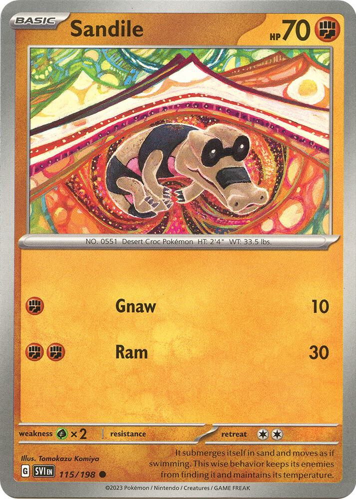 Sandile 115/198 (SV01: Scarlet & Violet Base Set)  | Good Games Adelaide SA