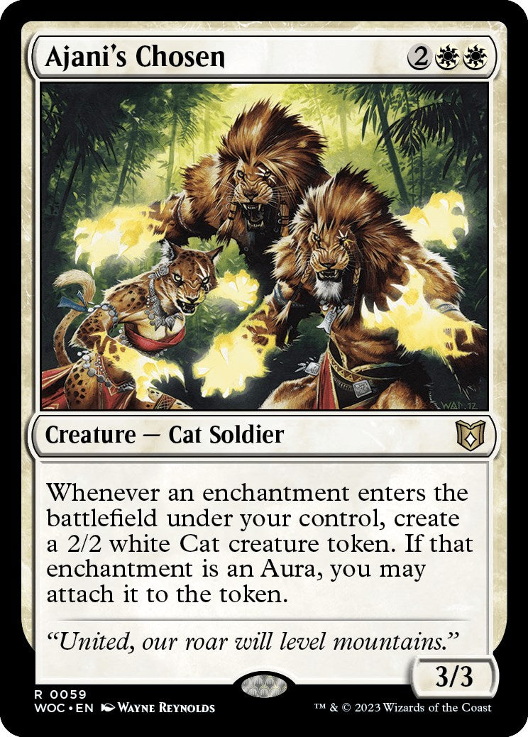 Ajani's Chosen [Wilds of Eldraine Commander] | Good Games Adelaide SA