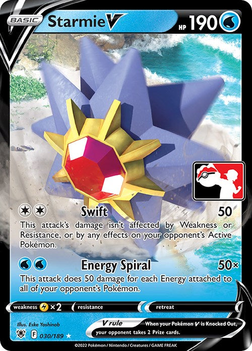 Starmie V (030/189) [Prize Pack Series Three] | Good Games Adelaide SA