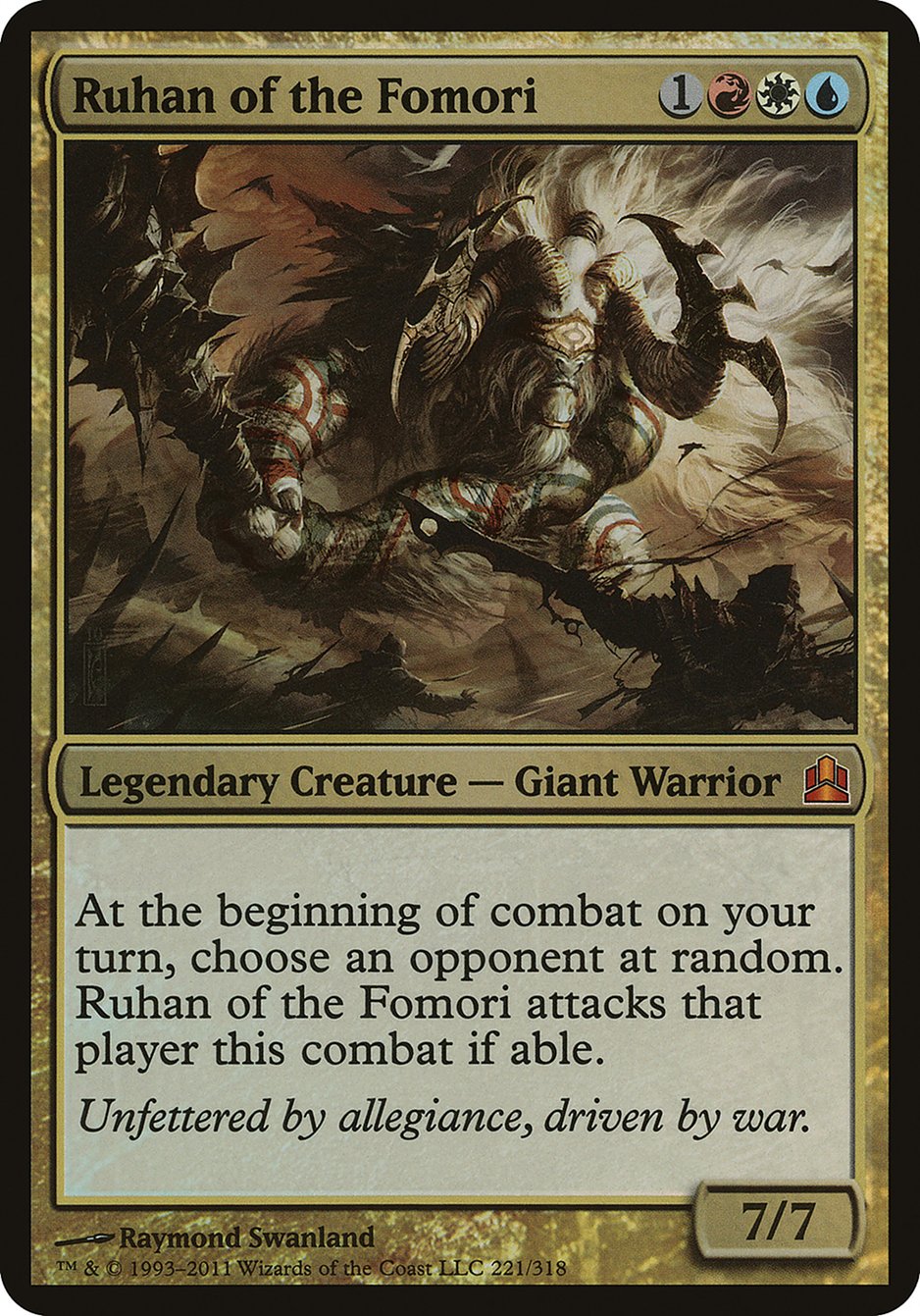 Ruhan of the Fomori (Oversized) [Commander 2011 Oversized] | Good Games Adelaide SA