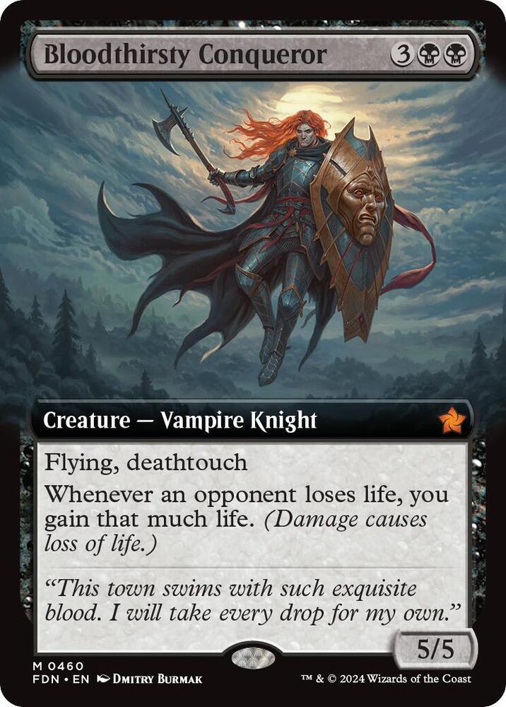 Bloodthirsty Conqueror Extended Art 460 (Foundations)  - Extended Art | Good Games Adelaide SA