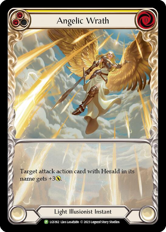 Angelic Wrath (Yellow) [LGS162] (Promo)  Rainbow Foil | Good Games Adelaide SA