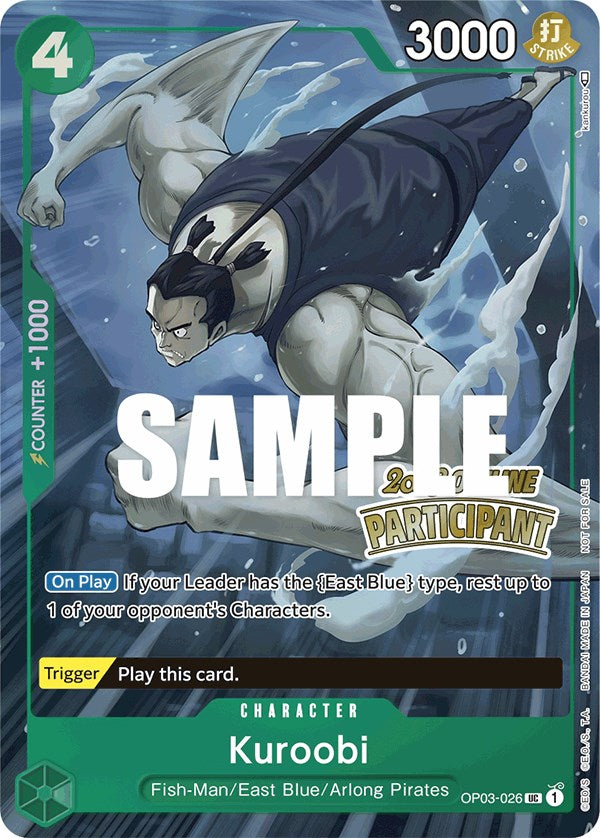 Kuroobi (Offline Regional 2023) [Participant] [One Piece Promotion Cards] | Good Games Adelaide SA