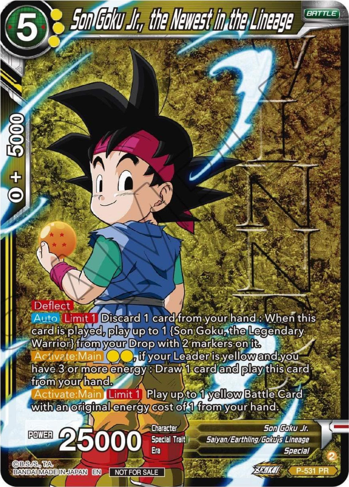 Son Goku Jr., the Newest in the Lineage (Winner-Stamped) (Zenkai Series Tournament Pack Vol.5) (P-531) [Tournament Promotion Cards] | Good Games Adelaide SA