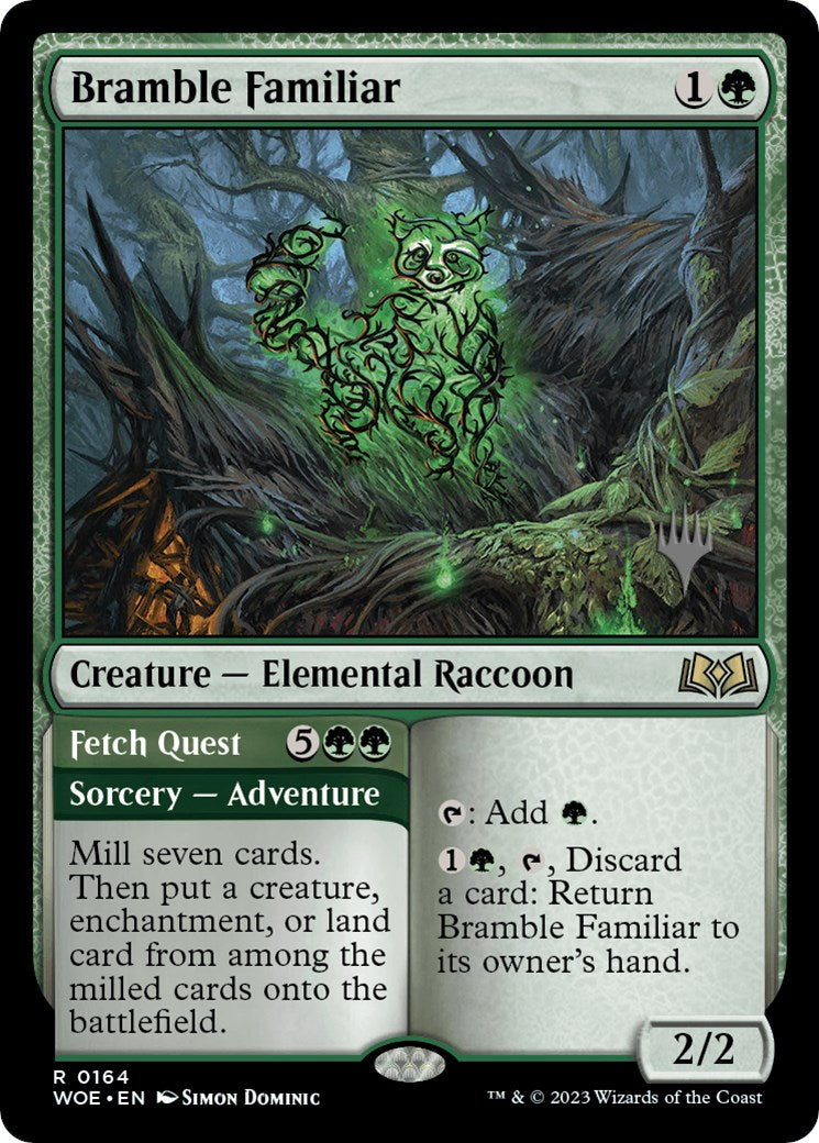 Bramble Familiar // Fetch Quest (Promo Pack) [Wilds of Eldraine Promos] | Good Games Adelaide SA