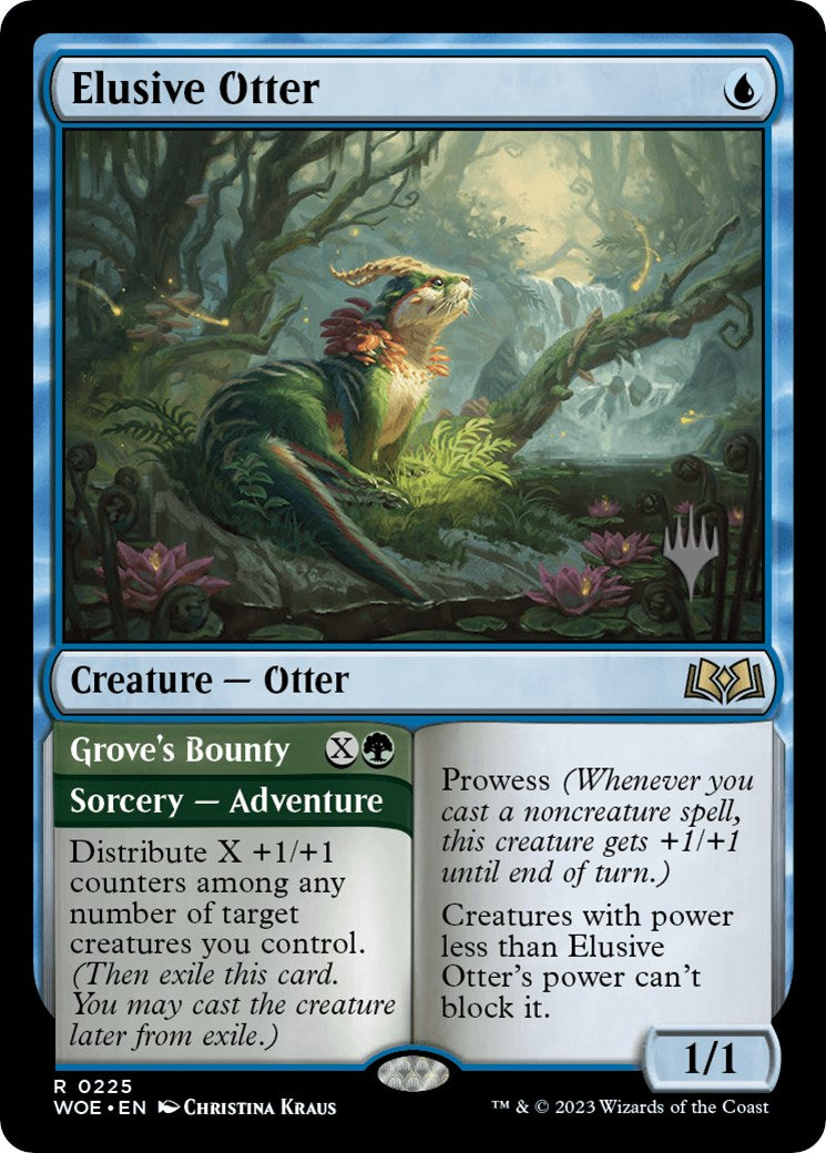 Elusive Otter // Grove's Bounty (Promo Pack) [Wilds of Eldraine Promos] | Good Games Adelaide SA
