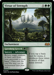 Virtue of Strength // Garenbrig Growth (Promo Pack) [Wilds of Eldraine Promos] | Good Games Adelaide SA