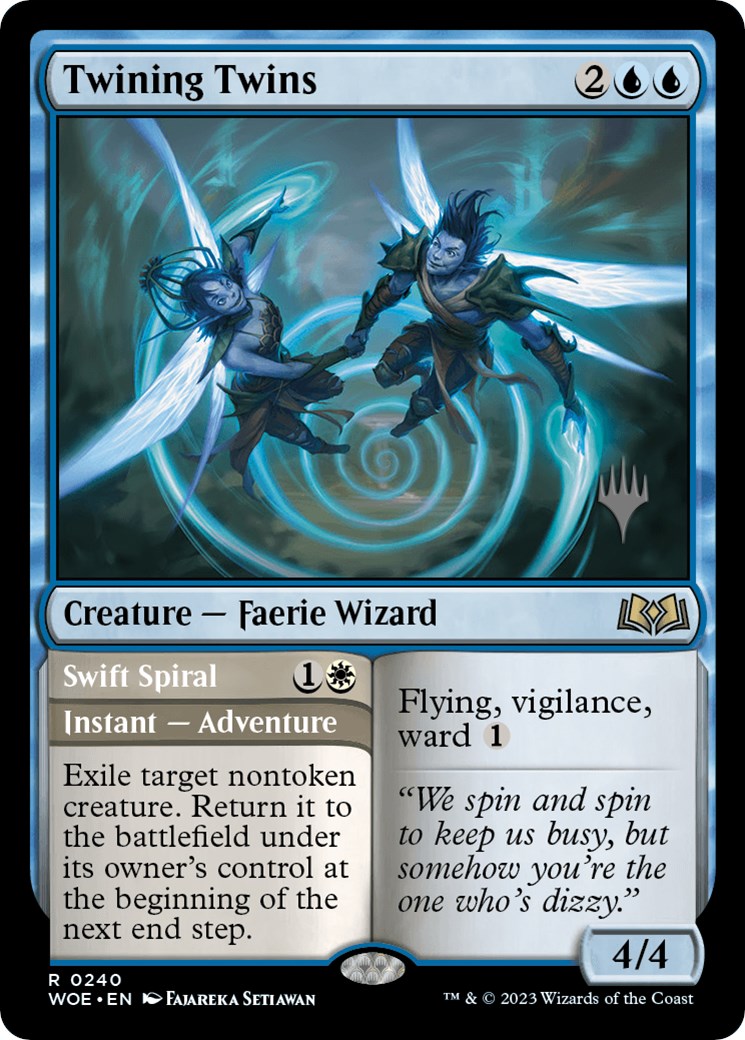 Twining Twins // Swift Spiral (Promo Pack) [Wilds of Eldraine Promos] | Good Games Adelaide SA