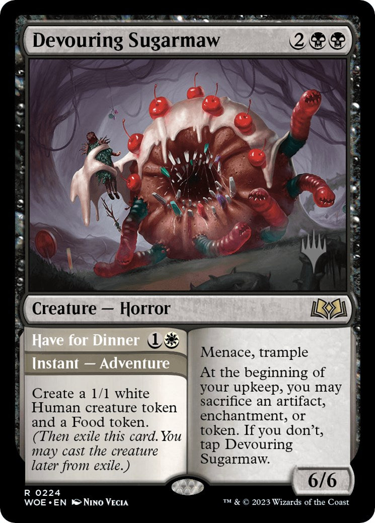 Devouring Sugarmaw // Have for Dinner(Promo Pack) [Wilds of Eldraine Promos] | Good Games Adelaide SA