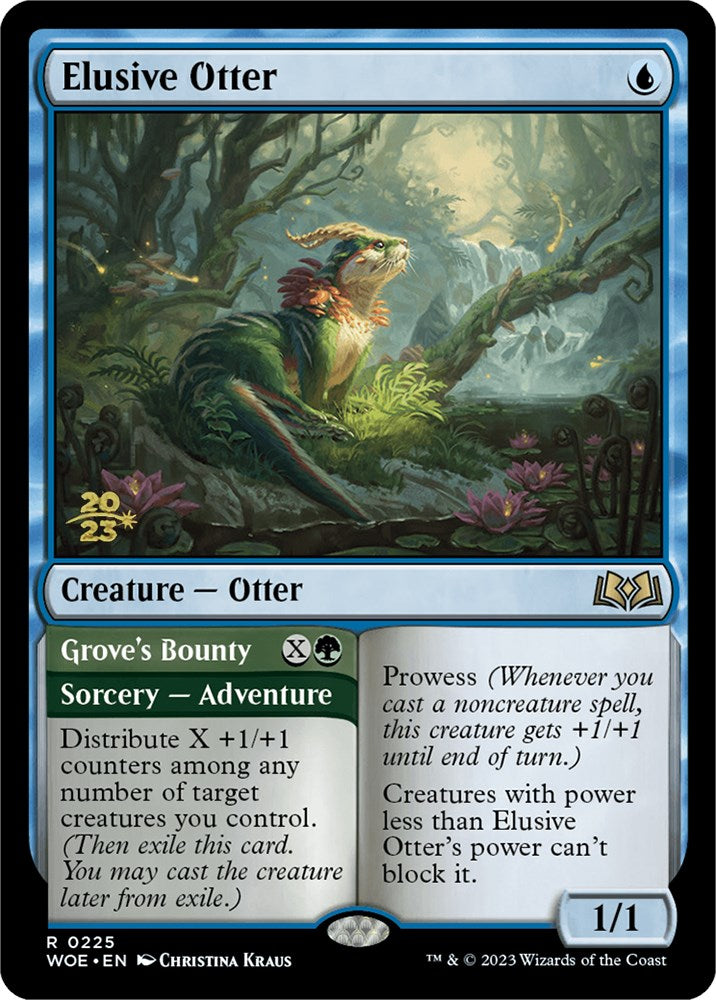 Elusive Otter // Grove's Bounty [Wilds of Eldraine Prerelease Promos] | Good Games Adelaide SA