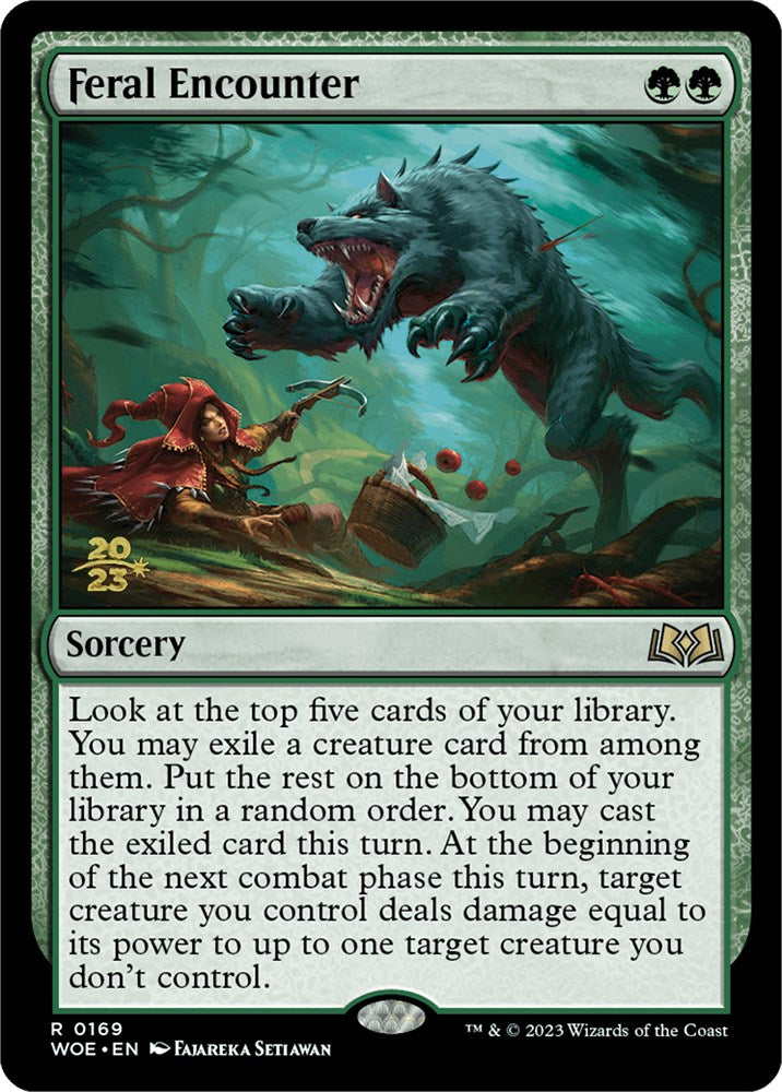 Feral Encounter [Wilds of Eldraine Prerelease Promos] | Good Games Adelaide SA