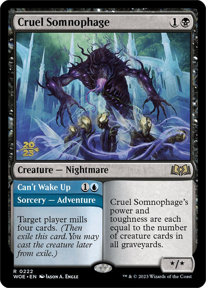 Cruel Somnophage // Can't Wake Up [Wilds of Eldraine Prerelease Promos] | Good Games Adelaide SA