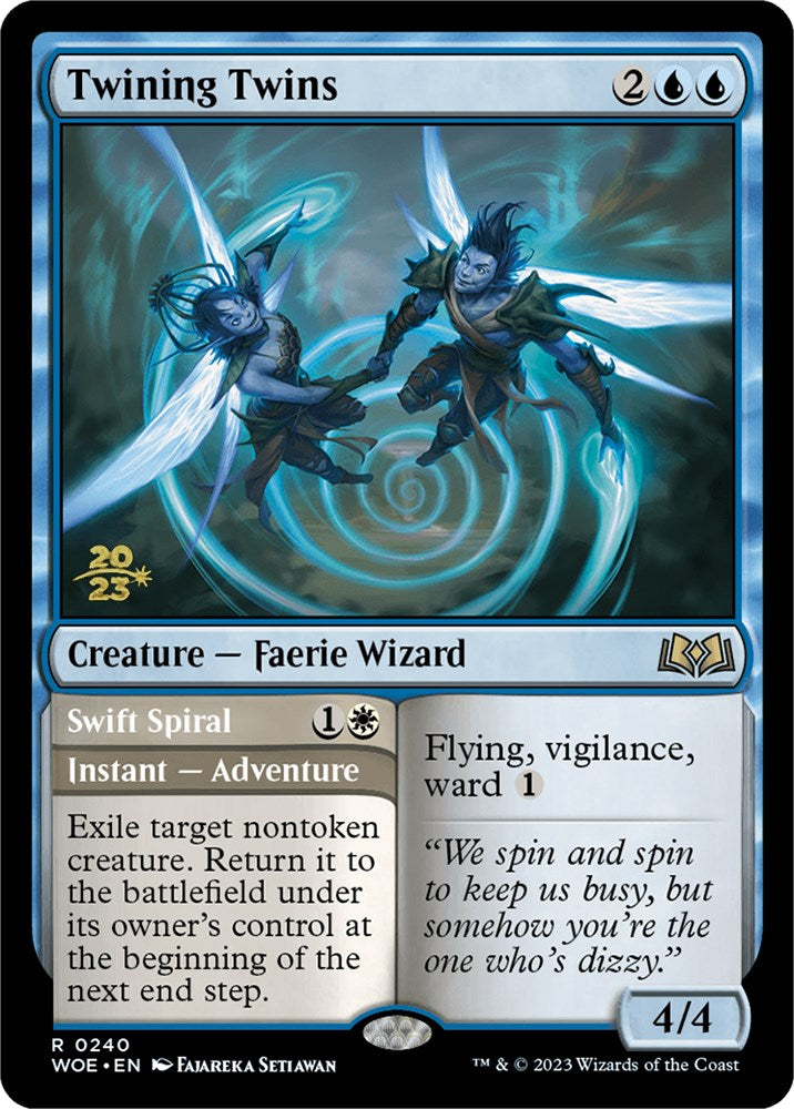 Twining Twins // Swift Spiral (Promo Pack) [Wilds of Eldraine Promos] | Good Games Adelaide SA