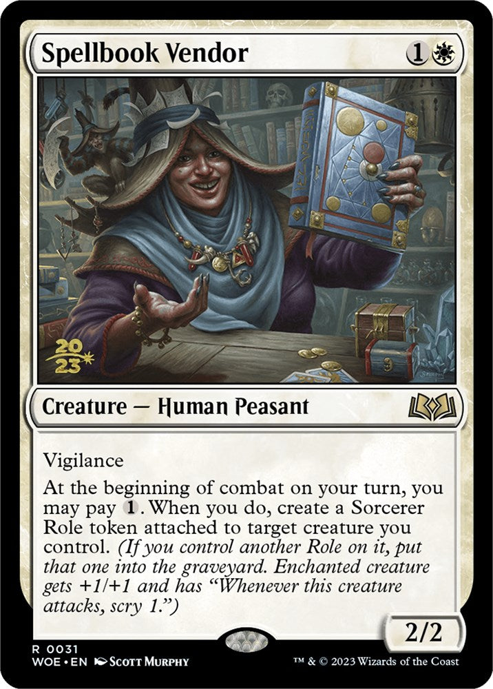 Spellbook Vendor [Wilds of Eldraine Prerelease Promos] | Good Games Adelaide SA