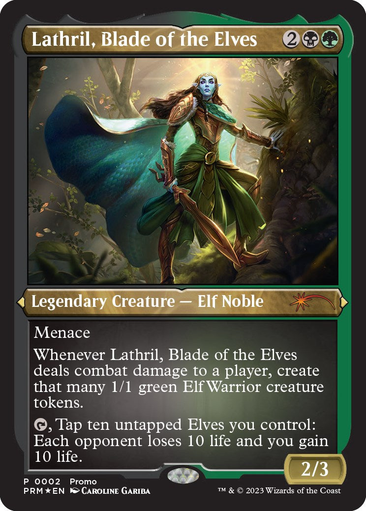 Lathril, Blade of the Elves (Foil Etched) [Media Promos] | Good Games Adelaide SA
