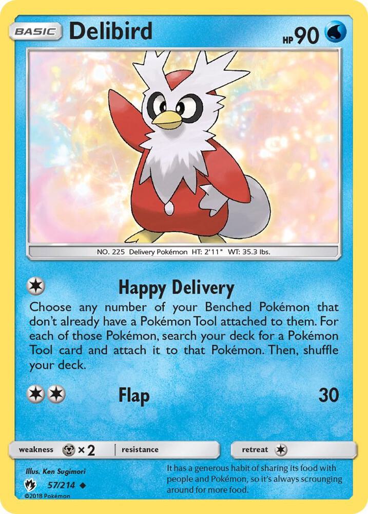 Delibird 57/214 (SM - Lost Thunder)  | Good Games Adelaide SA