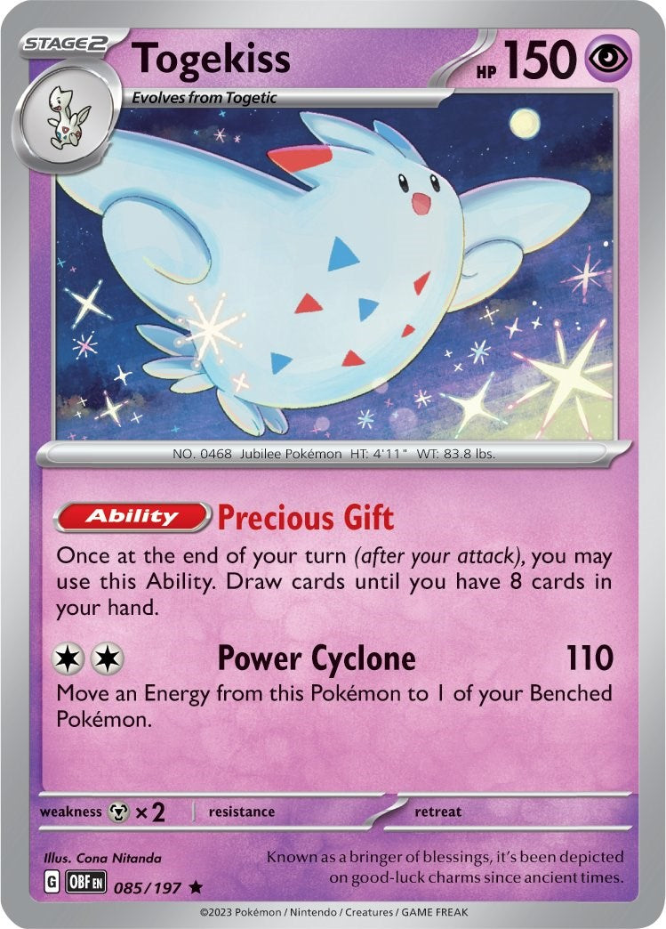 Togekiss (085/197) (Theme Deck Exclusive) [Scarlet & Violet: Obsidian Flames] | Good Games Adelaide SA