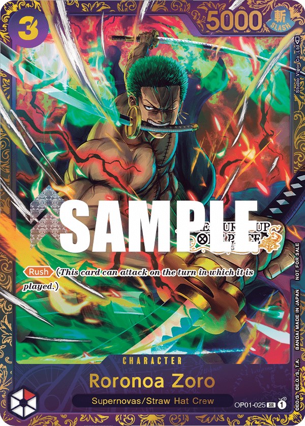 Roronoa Zoro (OP01-025) (Treasure Cup) [One Piece Promotion Cards] | Good Games Adelaide SA