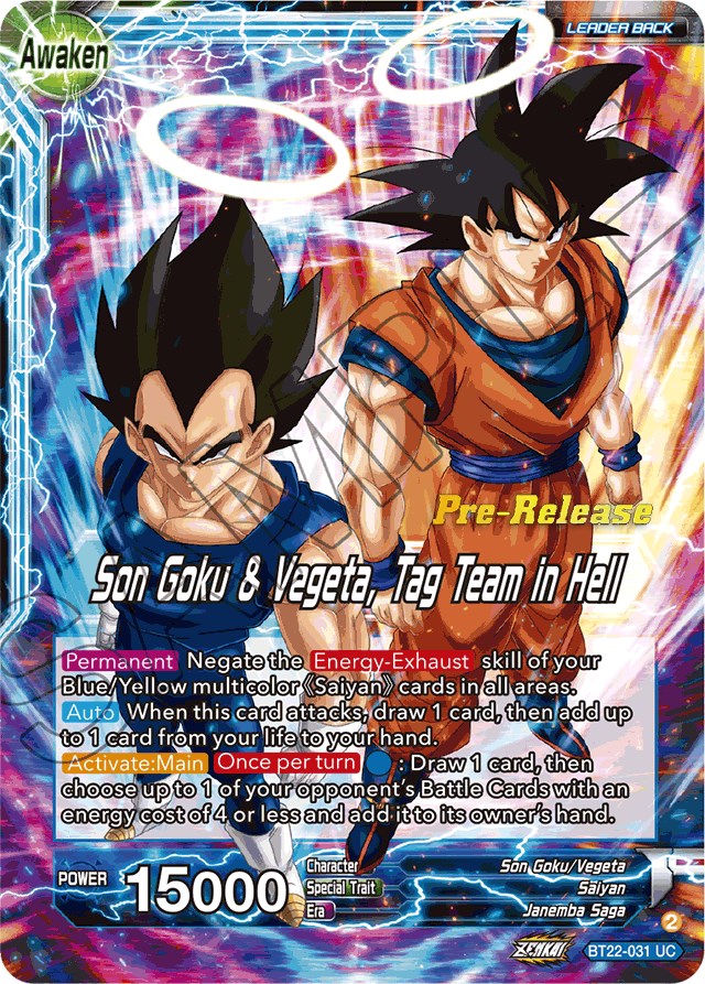 Son Goku // Son Goku & Vegeta, Tag Team in Hell (BT22-031) [Critical Blow Prerelease Promos] | Good Games Adelaide SA