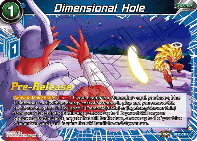 Dimensional Hole (BT22-037) [Critical Blow Prerelease Promos] | Good Games Adelaide SA