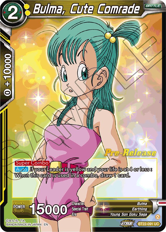 Bulma, Cute Comrade (BT22-091) [Critical Blow Prerelease Promos] | Good Games Adelaide SA