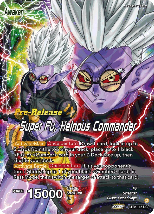 Fu // Super Fu, Heinous Commander (BT22-115) [Critical Blow Prerelease Promos] | Good Games Adelaide SA