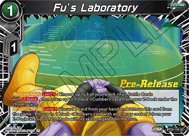 Fu's Laboratory (BT22-118) [Critical Blow Prerelease Promos] | Good Games Adelaide SA