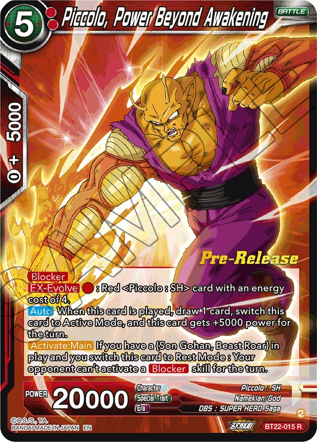 Piccolo, Power Beyond Awakening (BT22-015) [Critical Blow Prerelease Promos] | Good Games Adelaide SA