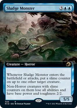 Sludge Monster Extended Art 340 (Innistrad: Midnight Hunt)  - Foil | Good Games Adelaide SA