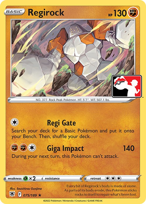Regirock (075/189) [Prize Pack Series Three] | Good Games Adelaide SA