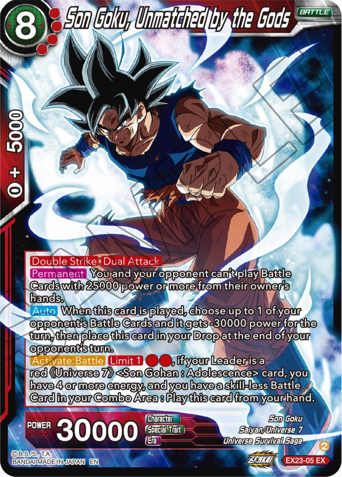 Son Goku, Unmatched by the Gods (EX23-05) [Premium Anniversary Box 2023] | Good Games Adelaide SA