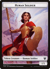 Goat // Human Soldier Double-sided Token [Theros Beyond Death Tokens] | Good Games Adelaide SA