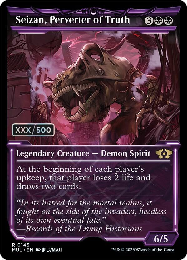 Seizan, Perverter of Truth Serialized 145 (March of the Machine: Multiverse Legends)  - Double Rainbow Foil | Good Games Adelaide SA