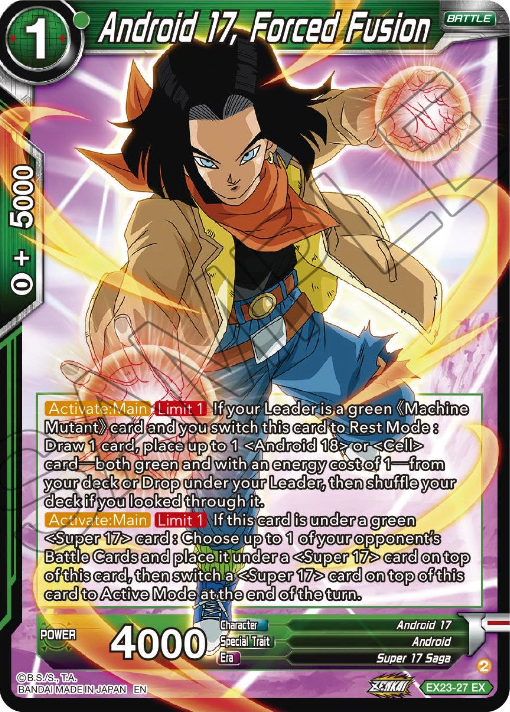 Android 17, Forced Fusion (EX23-27) [Ultimate Deck 2023] | Good Games Adelaide SA