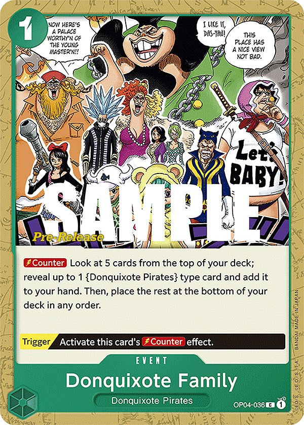 Donquixote Family [Kingdoms of Intrigue Pre-Release Cards] | Good Games Adelaide SA
