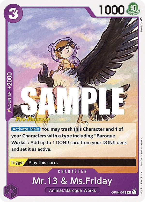 Mr.13 & Ms.Friday [Kingdoms of Intrigue Pre-Release Cards] | Good Games Adelaide SA