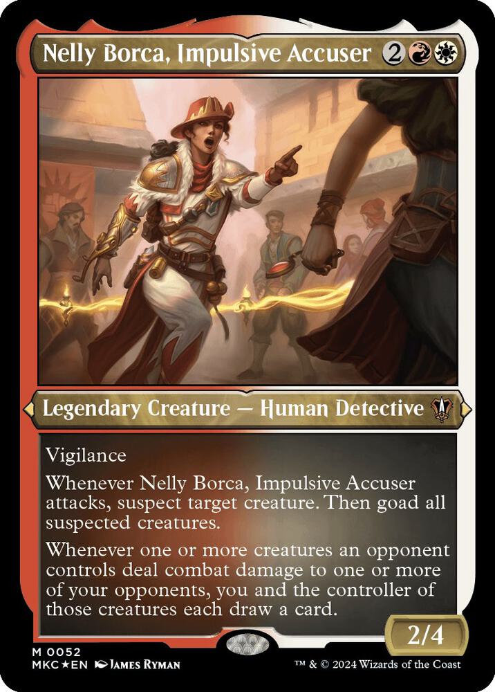 Nelly Borca Impulsive Accuser Display Commander Thick Stock 52 (Commander: Murders at Karlov Manor)  - Foil | Good Games Adelaide SA