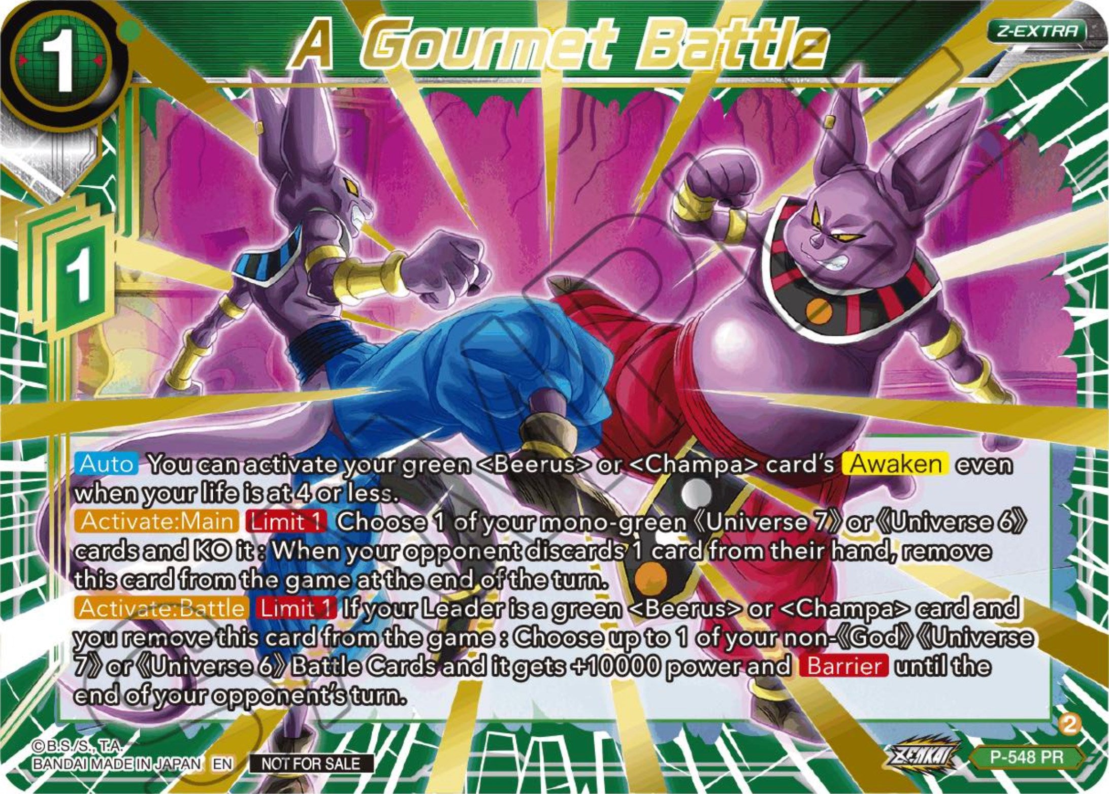 A Gourmet Battle (Championship Z Extra Card Pack 2023) (P-548) [Tournament Promotion Cards] | Good Games Adelaide SA