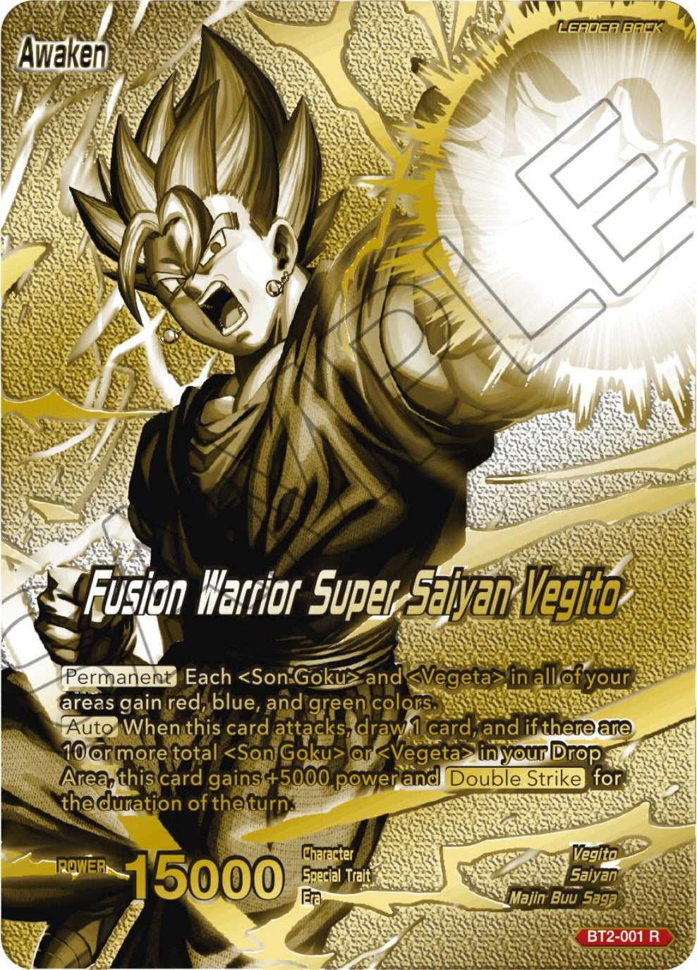 Vegito // Fusion Warrior Super Saiyan Vegito (Championship 2023 Golden Card Vol.3) (BT2-001) [Tournament Promotion Cards] | Good Games Adelaide SA