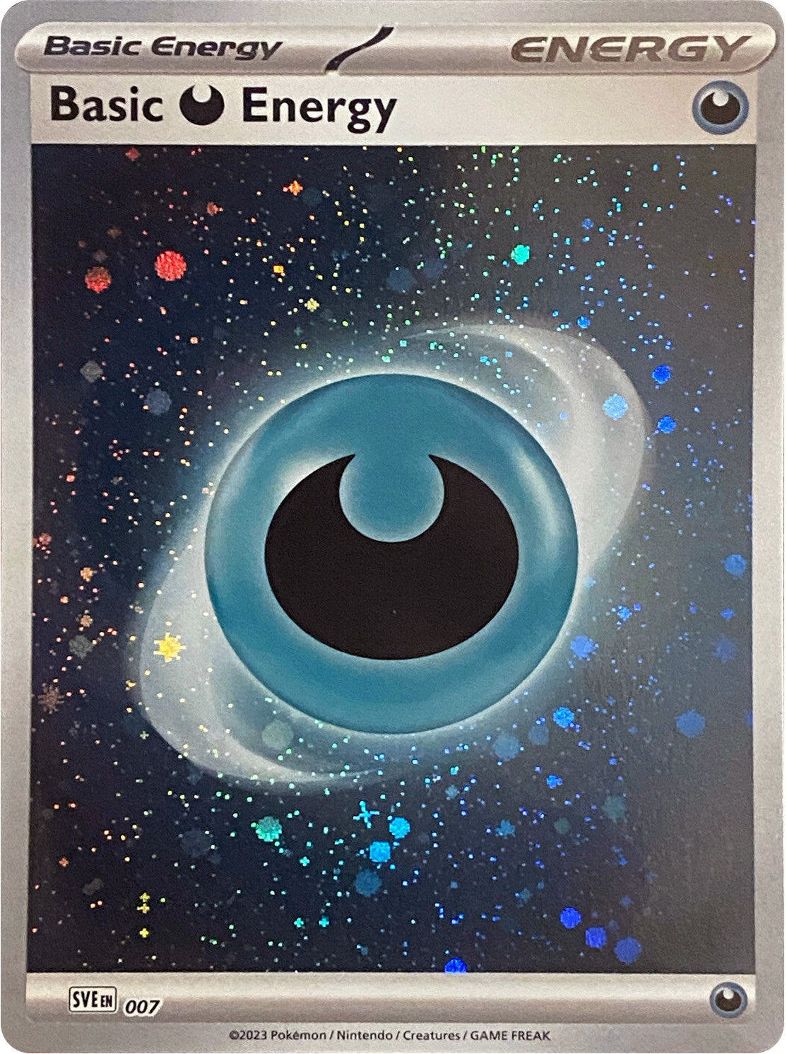 Basic Darkness Energy (007) (Cosmos Holo) [Scarlet & Violet: Base Set] | Good Games Adelaide SA