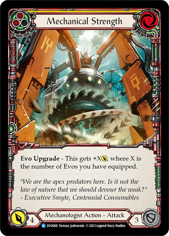 Mechanical Strength (Yellow) [EVO068] (Bright Lights)  Rainbow Foil | Good Games Adelaide SA