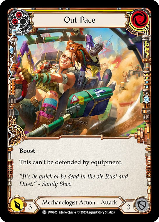 Out Pace (Yellow) [EVO205] (Bright Lights)  Rainbow Foil | Good Games Adelaide SA