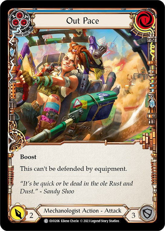 Out Pace (Blue) [EVO206] (Bright Lights)  Rainbow Foil | Good Games Adelaide SA