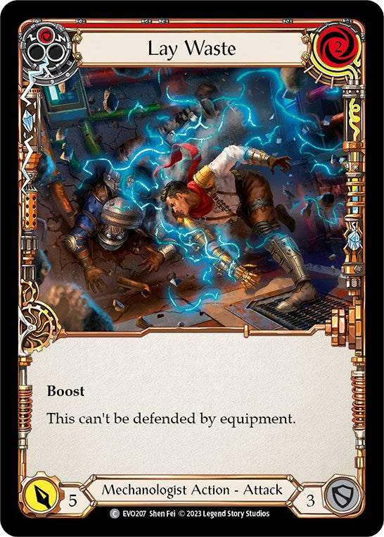 Lay Waste (Red) [EVO207] (Bright Lights)  Rainbow Foil | Good Games Adelaide SA