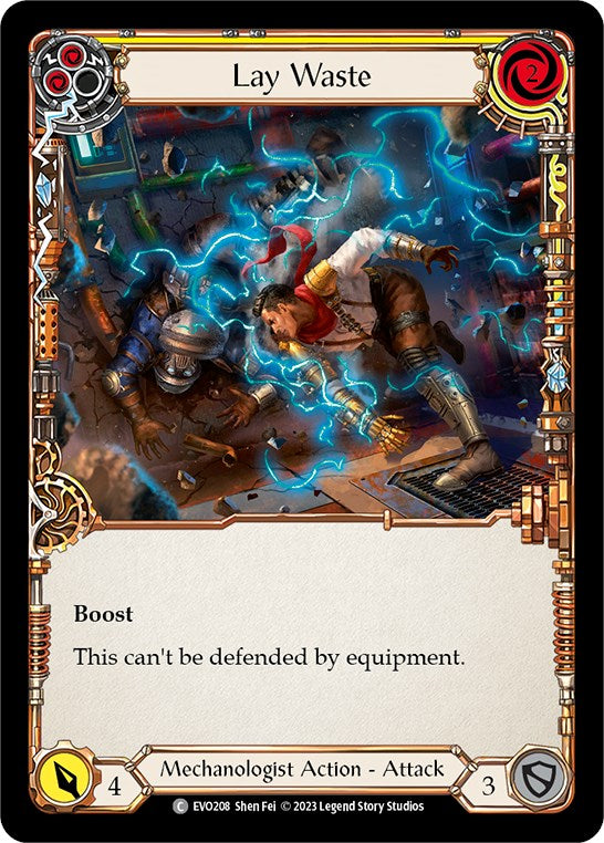 Lay Waste (Yellow) [EVO208] (Bright Lights)  Rainbow Foil | Good Games Adelaide SA